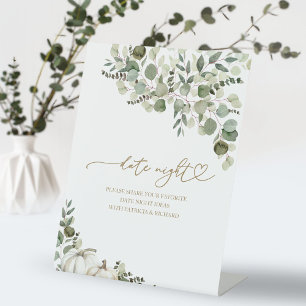 Greenery Fall Bridal Shower Date Night Jar Sign