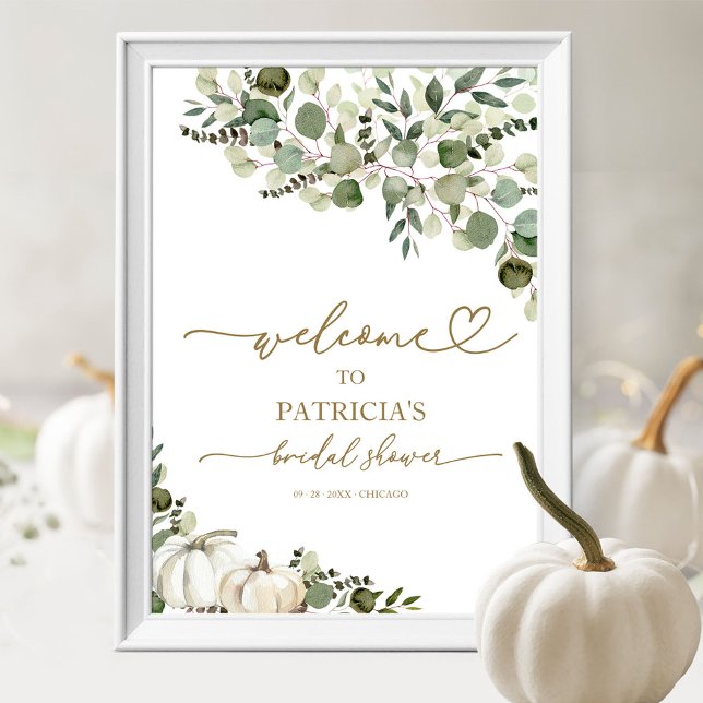 Greenery Fall Bridal Shower Welcome Sign (Creator Uploaded)