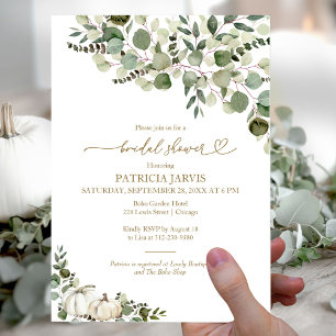 Greenery Fall Budget Bridal Shower Invitations Flyer