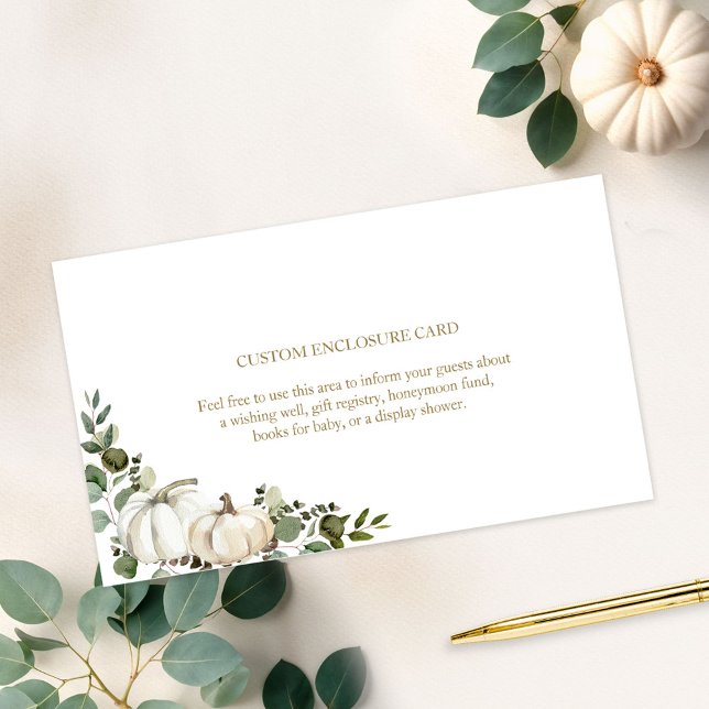 Greenery Fall Wedding Custom Enclosure Card (Creator Uploaded)