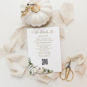 Greenery Fall Wedding Details Enclosure Card