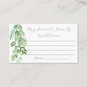 Greenery Family Traditions Enclosure  Card