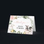 Greenery Farm Animals Thank You Card<br><div class="desc">Fun,  yet elegant farm thank you card.  Perfect for a birthday or baby shower.</div>