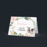 Greenery Farm Animals Thank You Card<br><div class="desc">Fun,  yet elegant farm thank you card.  Perfect for a birthday or baby shower.</div>