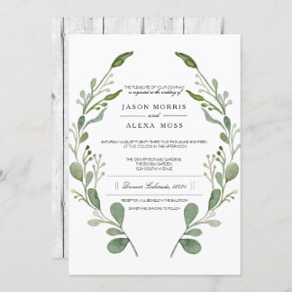 Greenery Farmhouse Wedding | Elegant Wedding Invitation