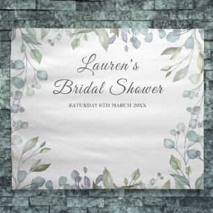 Greenery Floral Bridal Shower Photo Booth Backdrop Tapestry
