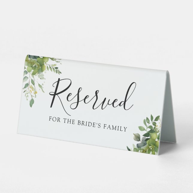 Greenery Floral Wedding Reserved (Front)