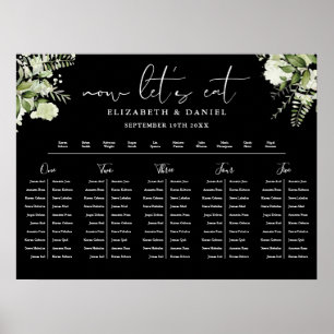 Greenery Floral Wedding Table Plan Seating Chart