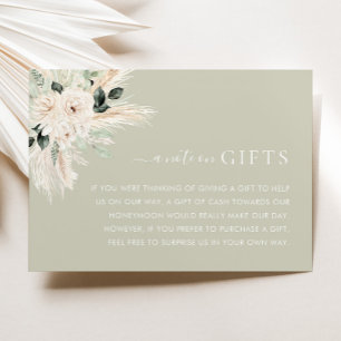 Greenery Floral Wedding Wishing Well Card Victoria