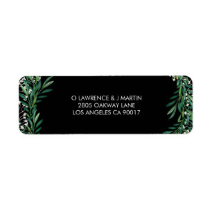 Greenery & Florets Watercolor Black