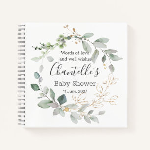 Greenery foliage Baby Shower Guest Book