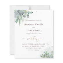 greenery foliage | budget wedding invitation