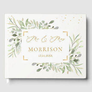 Greenery Foliage Eucalyptus Leaves Wedding Guest Book