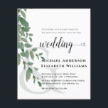 Greenery Foliage Eucalyptus Wedding Invitation<br><div class="desc">Elegant Greenery foliageEucalyptus Green Wedding Invitation. simple and modern Watercolor Eucalyptus Leaves. To be completed with your details easily and quickly. Check my shop to see the entire suite for this design.</div>