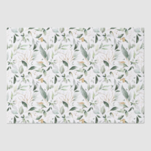 Greenery Foliage Gold Leaves Tissue Paper