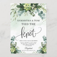 Greenery foliage succulent floral tied the knot