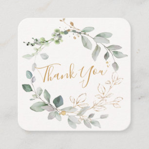 Greenery foliage Wedding Thank You Business card