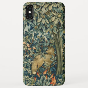 GREENERY,FOREST ANIMALS Fox ,Pheasant,Green Floral iPhone XS Max Case
