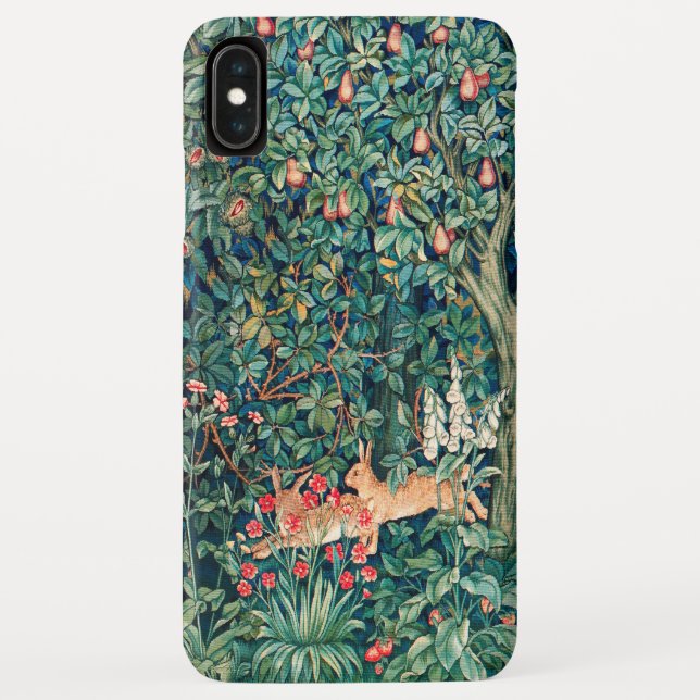 GREENERY,FOREST ANIMALS Hares,Green Floral Case-Mate iPhone Case (Back)