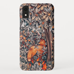 GREENERY,FOREST ANIMALS Red Fox ,Pheasant, Floral iPhone XR Case