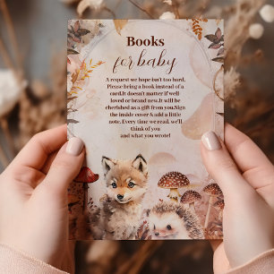 Greenery Forest Animals Woodland Books for Baby Enclosure Card