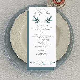 Greenery Forest Wedding Dinner Menu Card