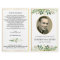 Greenery Funeral Memorial Photo Program Father