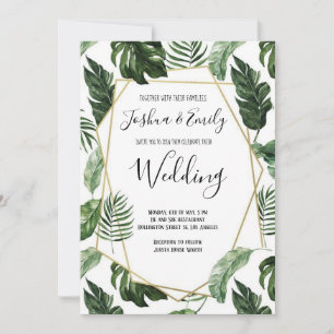 Greenery garden Botanical Wedding Invitation