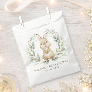 Greenery Garden Bunny Rabbit Baby Shower Party Favour Bags