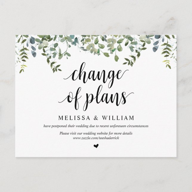 Greenery Garden, Change of plans, Postponed Postcard (Front)