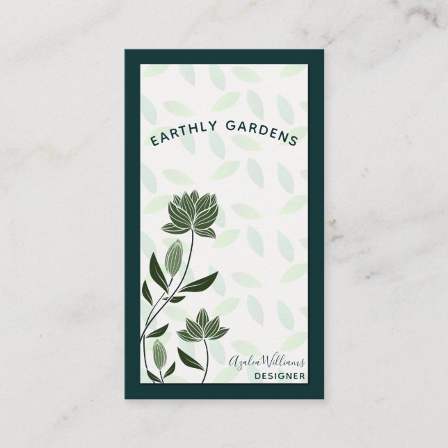 Greenery Garden Designer Business Card (Front)