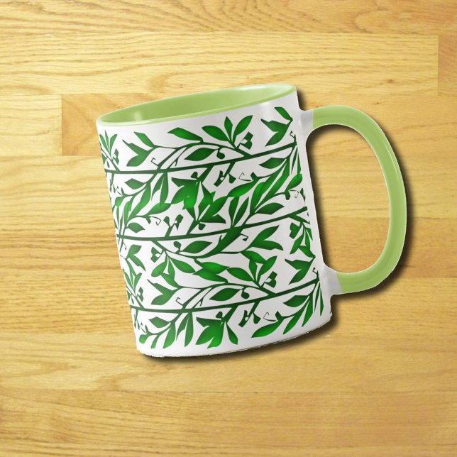 Greenery Garland Lime Green Coffee Mug (Greenery Garland Lime Green Coffee Mug)