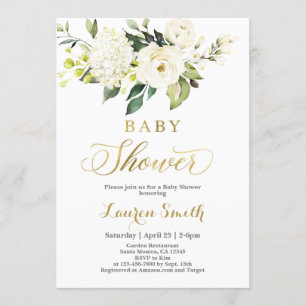 Greenery Gender Neutral Baby Shower Invitation