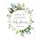 Greenery gender neutral baby shower welcome sign
