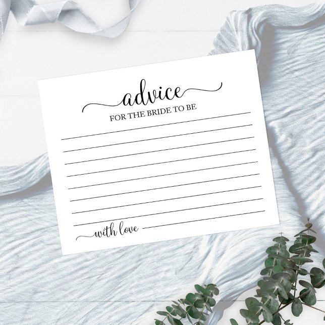 Greenery Geometric Bridal Shower Advice Cards (Creator Uploaded)