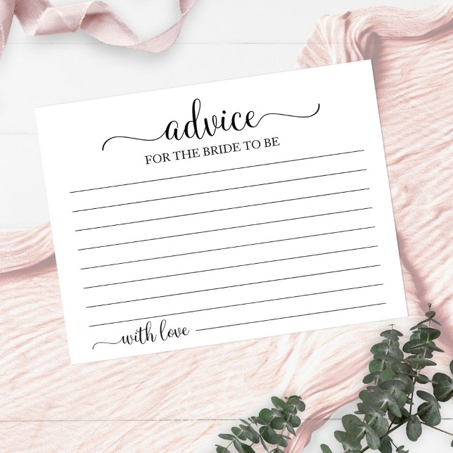 Greenery Geometric Bridal Shower Advice Cards (Creator Uploaded)