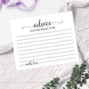 Greenery Geometric Bridal Shower Advice Cards