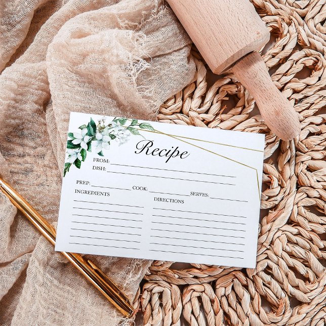Greenery Geometric Bridal Shower Recipe Cards (Creator Uploaded)