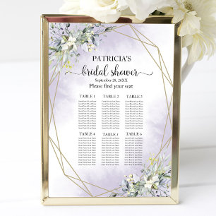 Greenery Geometric Bridal Shower Seating Chart