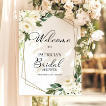 Greenery Geometric Bridal Shower Welcome