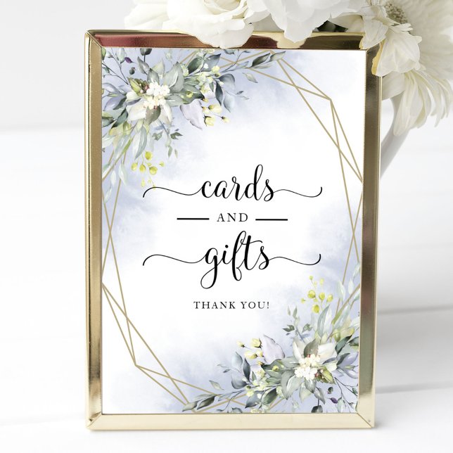 Greenery Geometric Cards And Gifts Sign (Creator Uploaded)