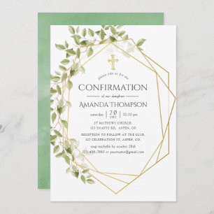 Greenery Geometric Confirmation Invitation