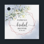 Greenery Geometric Dusty Blue Bridal Shower Favour Favour Tags<br><div class="desc">Greenery Geometric Dusty Blue Bridal Shower Favour Tags</div>