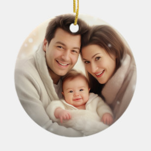 Greenery Geometric Our First Christmas Engaged Cer Ceramic Tree Decoration