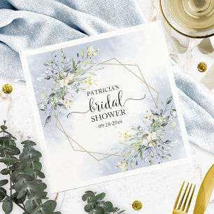 Greenery Geometric Wreath Bridal Shower  Napkin