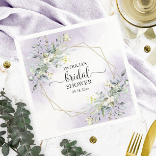 Greenery Geometric Wreath Bridal Shower  Napkins