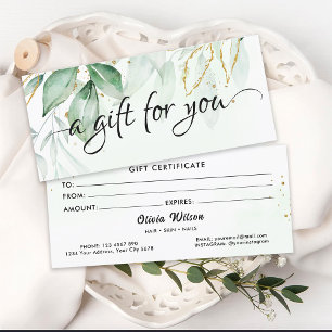 Greenery Gift Certificate