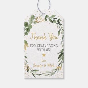 Greenery Gold Eucalyptus Baby Shower Gift Tags