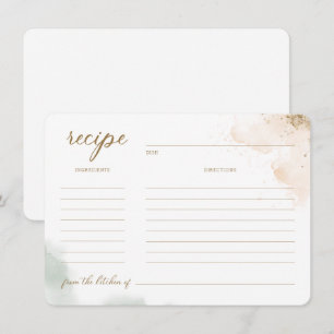 Greenery Gold Eucalyptus Bridal Shower Recipe Invi Invitation