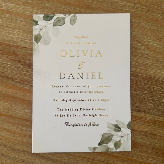 Greenery & Gold Foil Wedding (Creator Uploaded)